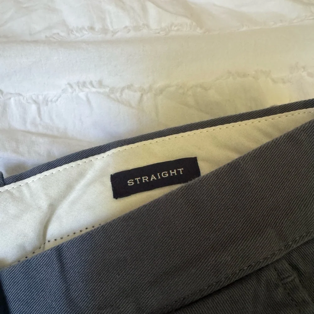 J. Crew Men's Charcoal Straight-Leg Chinos